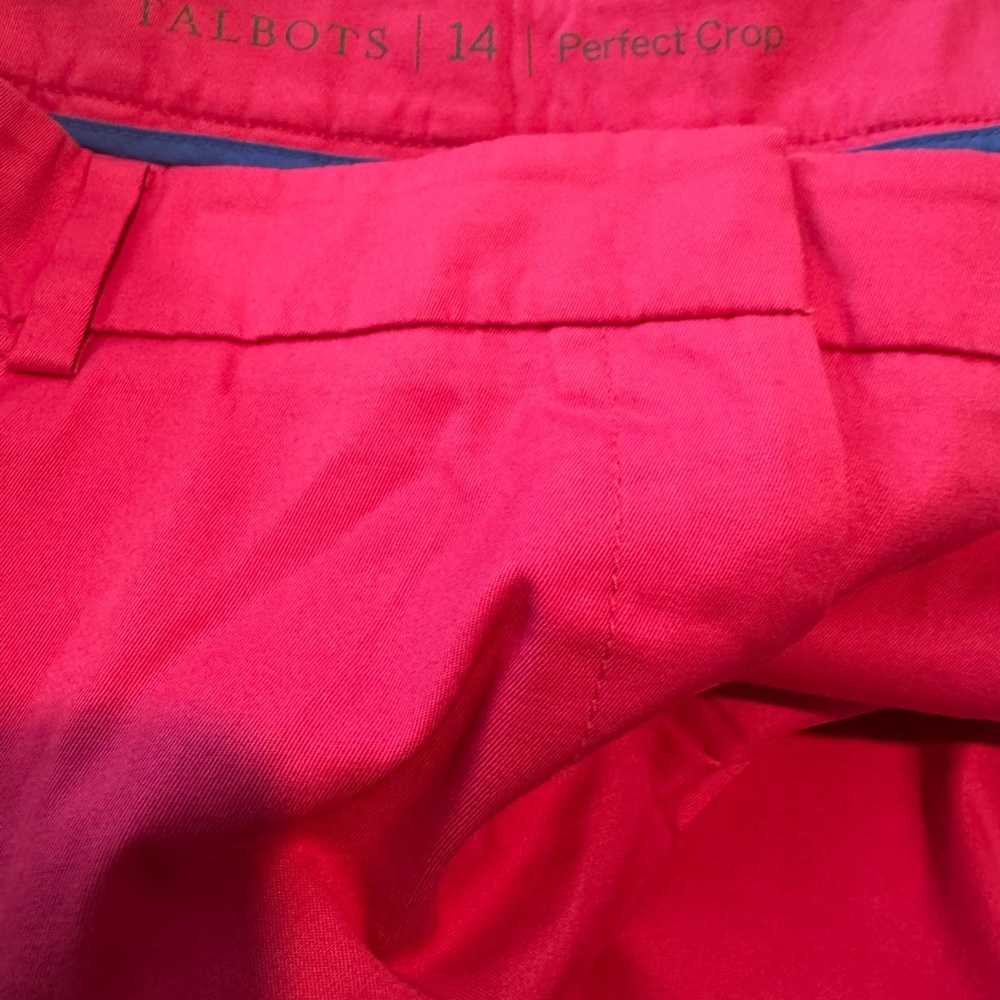 Talbots Perfect Crop Pink Pants - Picture 4 of 4